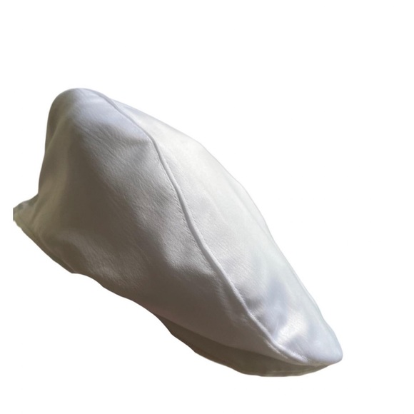 White Ring Bearer Suspender Set + Satin Bow Tie, baptism hat and bow tie set - Picture 6 of 6